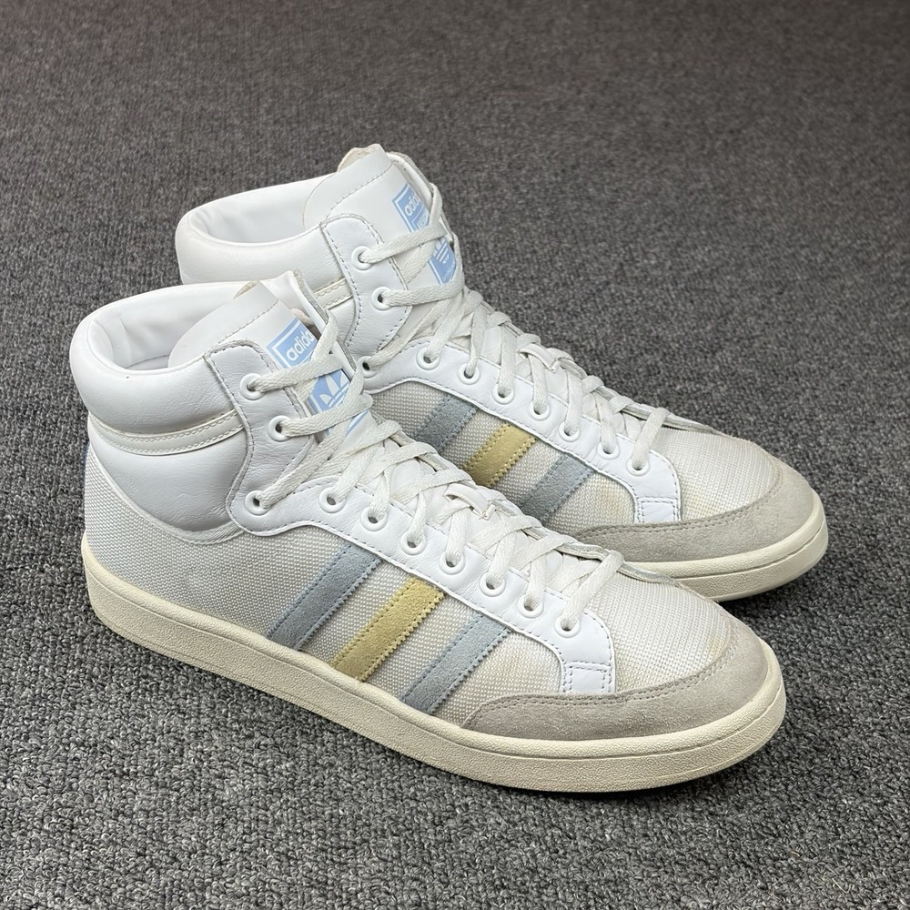 Adidas Americana Hi White Blue Yellow High Top Sneakers Shoes Mens 10.5 EF2505‎